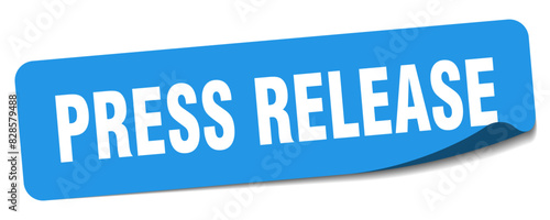 press release sticker. press release label