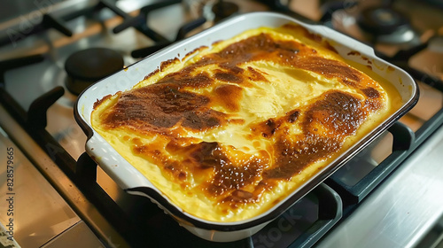 Karane or kalinti Karantita algeria food Calentita Savory Chickpea  street food 