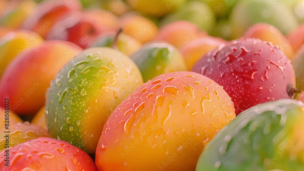 A colorful display of mangoes ripe and ready to be enjoyed at the annual Mango Festival. A colorful display of mangoes ripe and ready to be enjoyed at the annual Mango Festival.