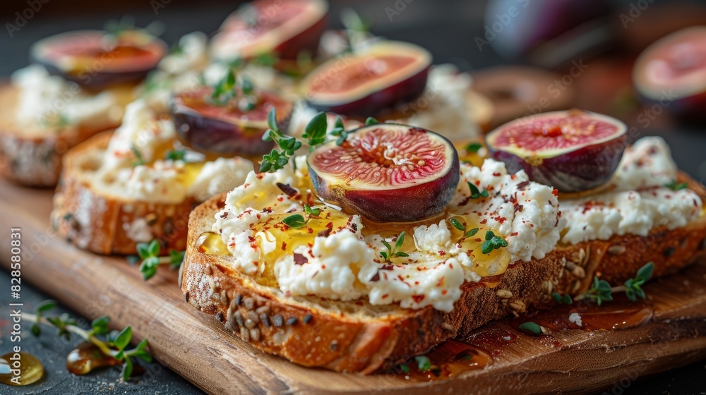 Gourmet Breakfast Against Dark Background Generative AI Gourmet Breakfast Against Dark Background Generative AI
