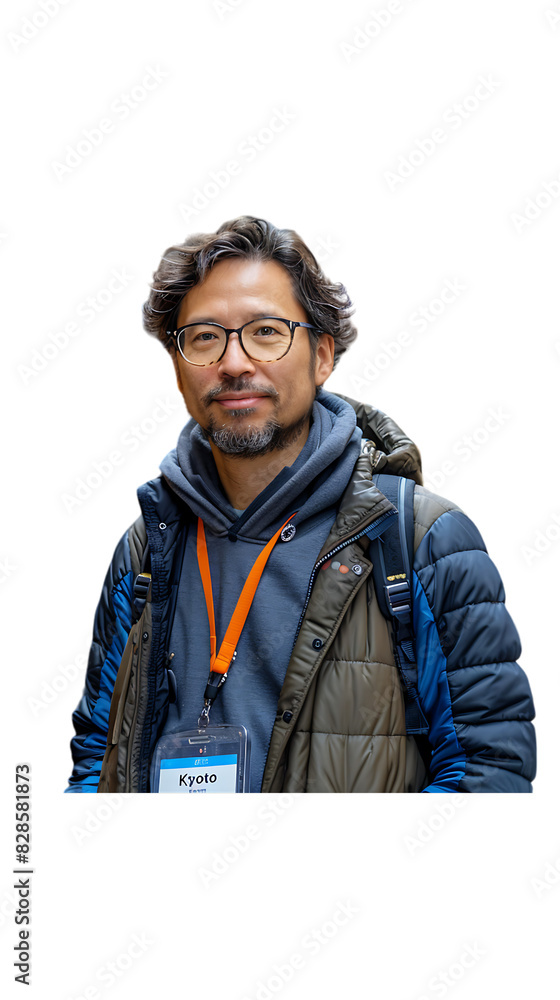 Japanese Businessman Leading Team Meeting on AI Development in Kyoto overlay cut out on isolated transparent removed background Japanese Businessman Leading Team Meeting on AI Development in Kyoto overlay cut out on isolated transparent removed background