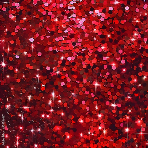 Abstract red glitter bokeh with soft light background