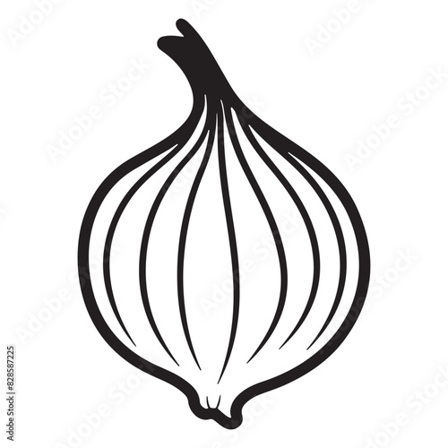 Wallpaper Mural Doodle Icon of Fresh Onion. Healthy Eating Design Element. Simple Outline Vegetable Illustration. Torontodigital.ca