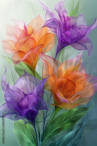 Three Flowers in a Vase