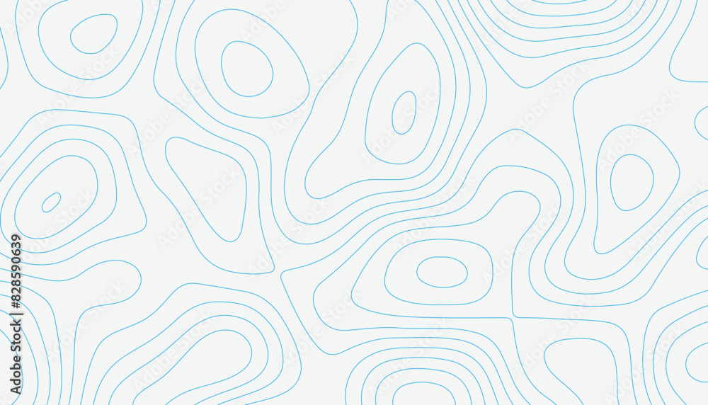 Seamless pattern with waves. Topographic pattern. Abstract topography wavy lines.
