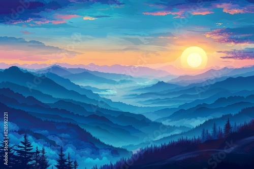 Stunning Sunset Mountain Vista