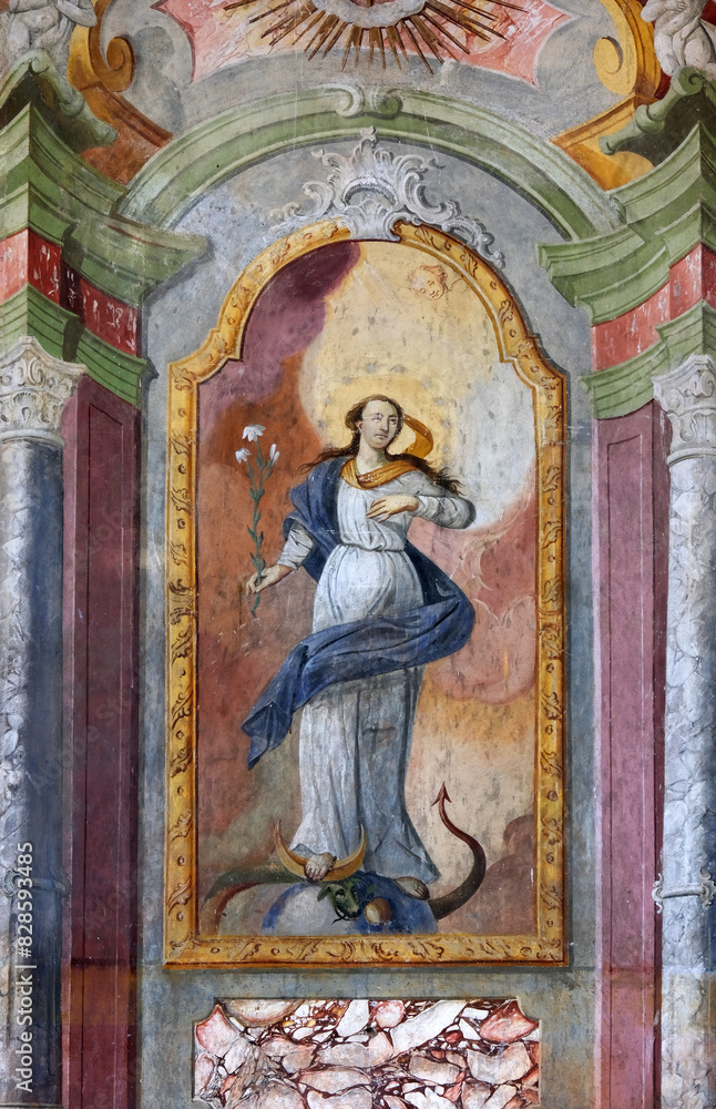 Altar of the Immaculate Conception in the Church of All Saints in Sesvete, Croatia Altar of the Immaculate Conception in the Church of All Saints in Sesvete, Croatia