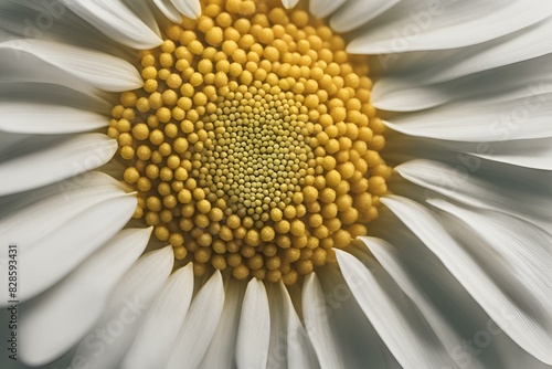 Close-up of white daisy flower  detailed petals  yellow center  macro photography  floral texture  nature s intricate design  botanical beauty  delicate bloom