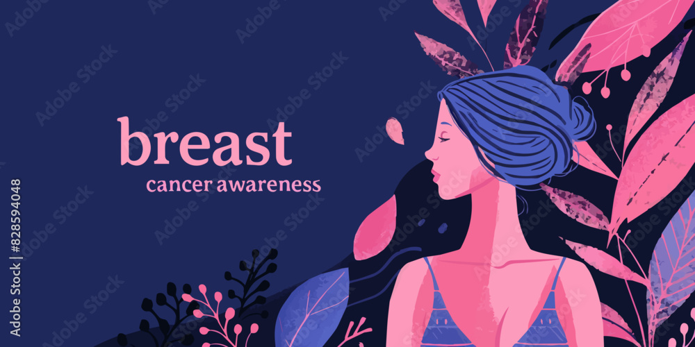 abstract background with copy space for breast cancer awareness