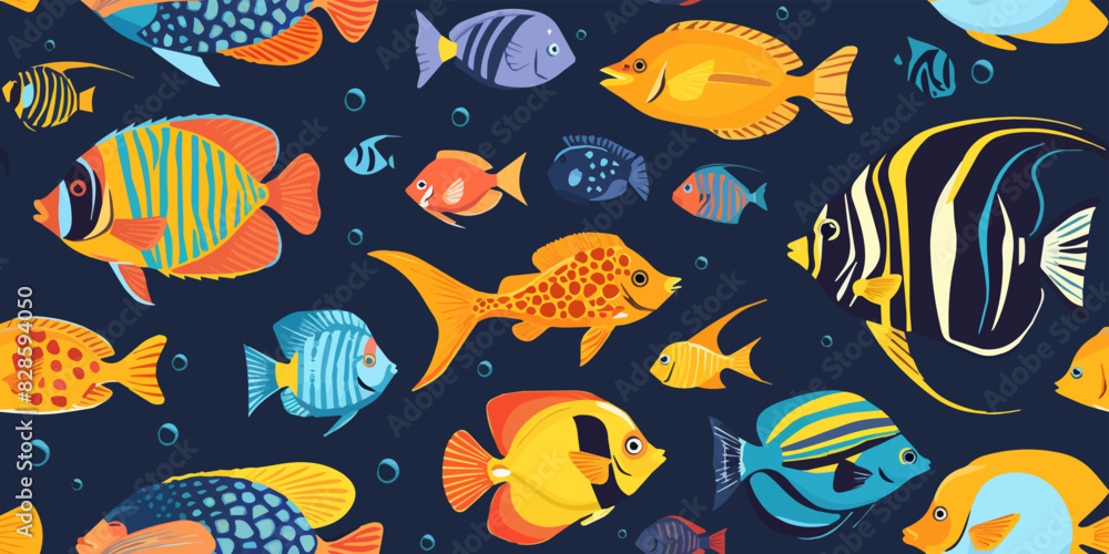 seamless pattern with fishes seamless pattern with fishes