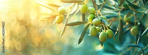 Wallpaper Mural olives grow on a branch. selective focus Torontodigital.ca