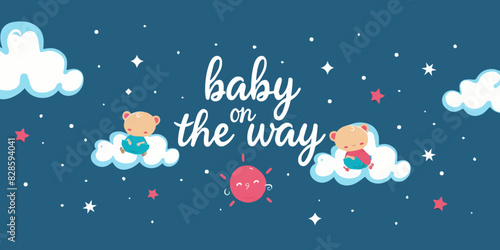 baby on the way announcement card gender neutral