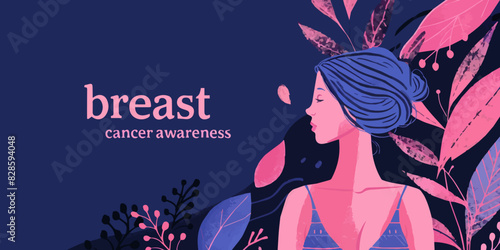 abstract background with copy space for breast cancer awareness