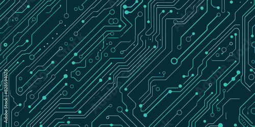 green tones circuit board background