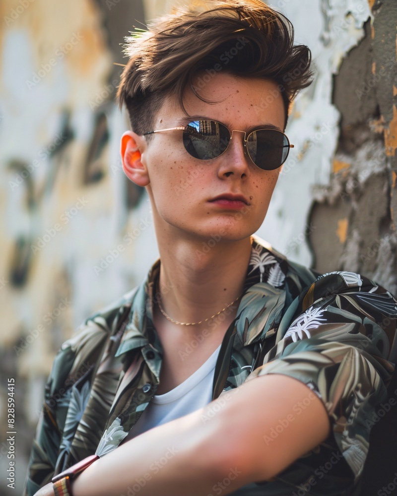 Summer portrait of a stylish teenager Summer portrait of a stylish teenager
