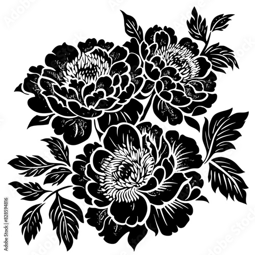 peony silhouette, peony svg, peony png, peony illustration, peony, silhouette flower, floral svg, herb svg, flower illustration, flower, floral, vector, nature, illustration, spring, design, pattern, 