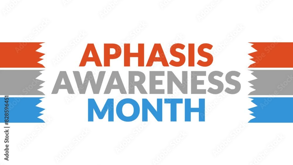 Aphasia Awareness Month seamless looping Text Animation with side lines on white background, Aphasia Awareness Month observed each year in June for celebrating and wishing Aphasia Awareness Month. Aphasia Awareness Month seamless looping Text Animation with side lines on white background, Aphasia Awareness Month observed each year in June for celebrating and wishing Aphasia Awareness Month.