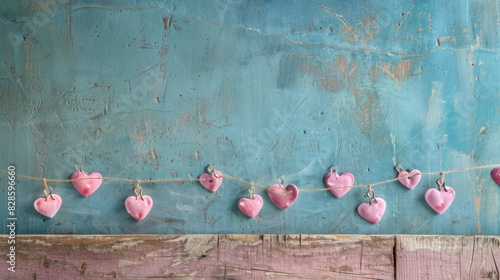 A Garland of Pink Hearts photo