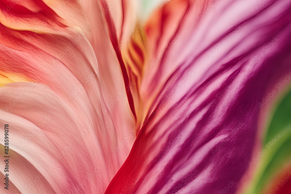 Close-up of colorful flower petals, vibrant gradient, macro photography, intricate details, botanical beauty, nature's design, abstract floral pattern, soft textures Close-up of colorful flower petals, vibrant gradient, macro photography, intricate details, botanical beauty, nature's design, abstract floral pattern, soft textures