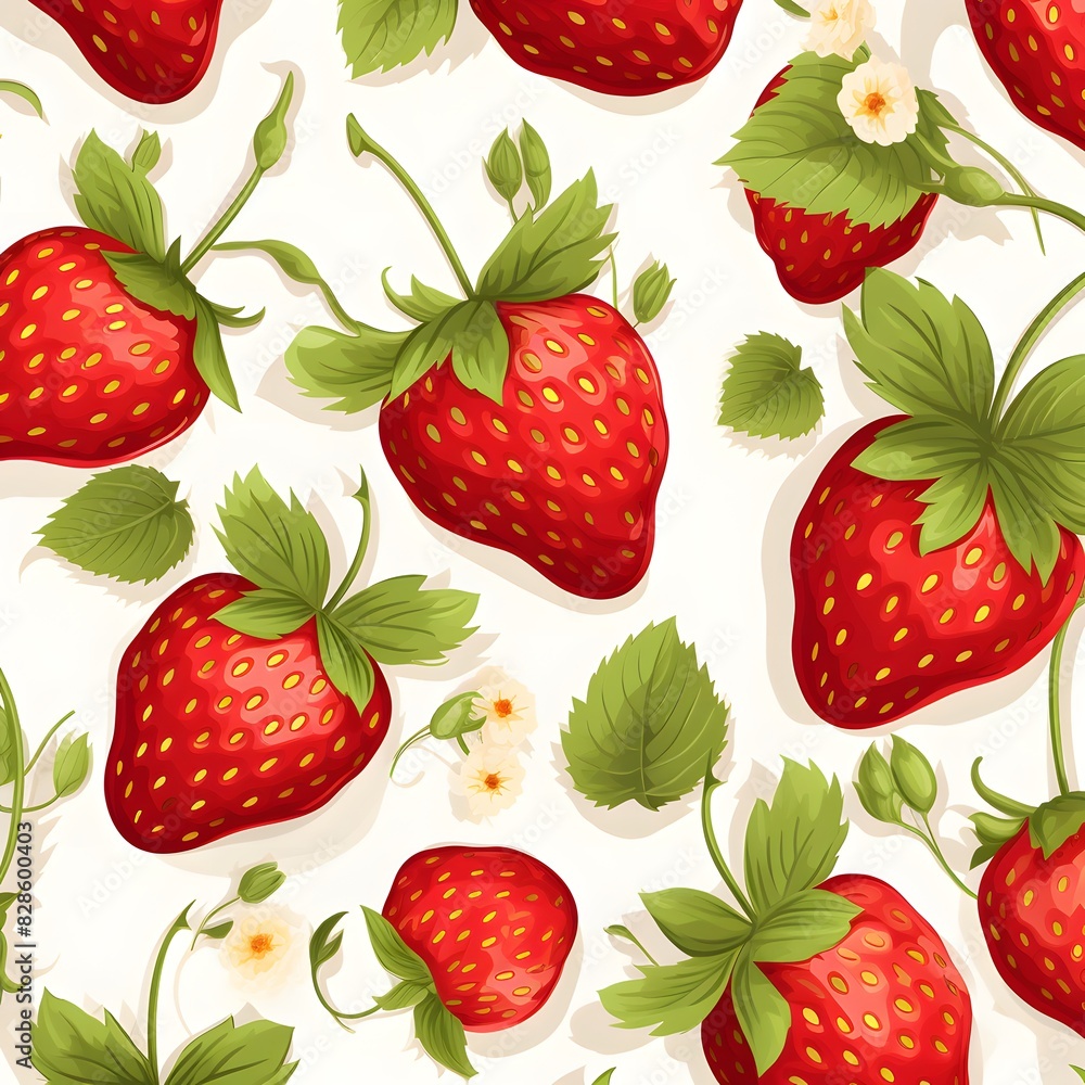 pattern with strawberries pattern with strawberries