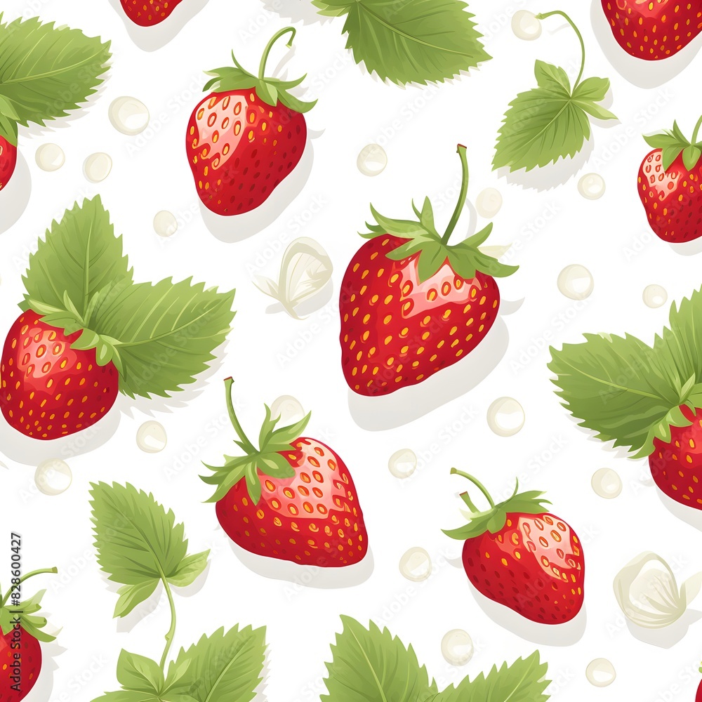 pattern with strawberries pattern with strawberries
