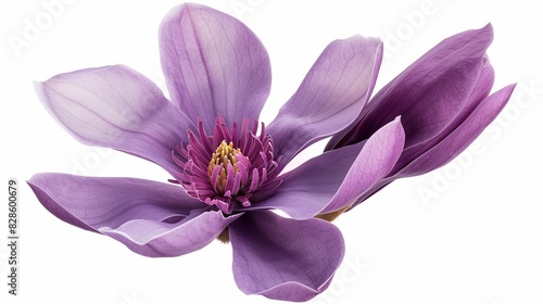 Purple magnolia flower, Magnolia felix isolated on white background, with clipping path photo