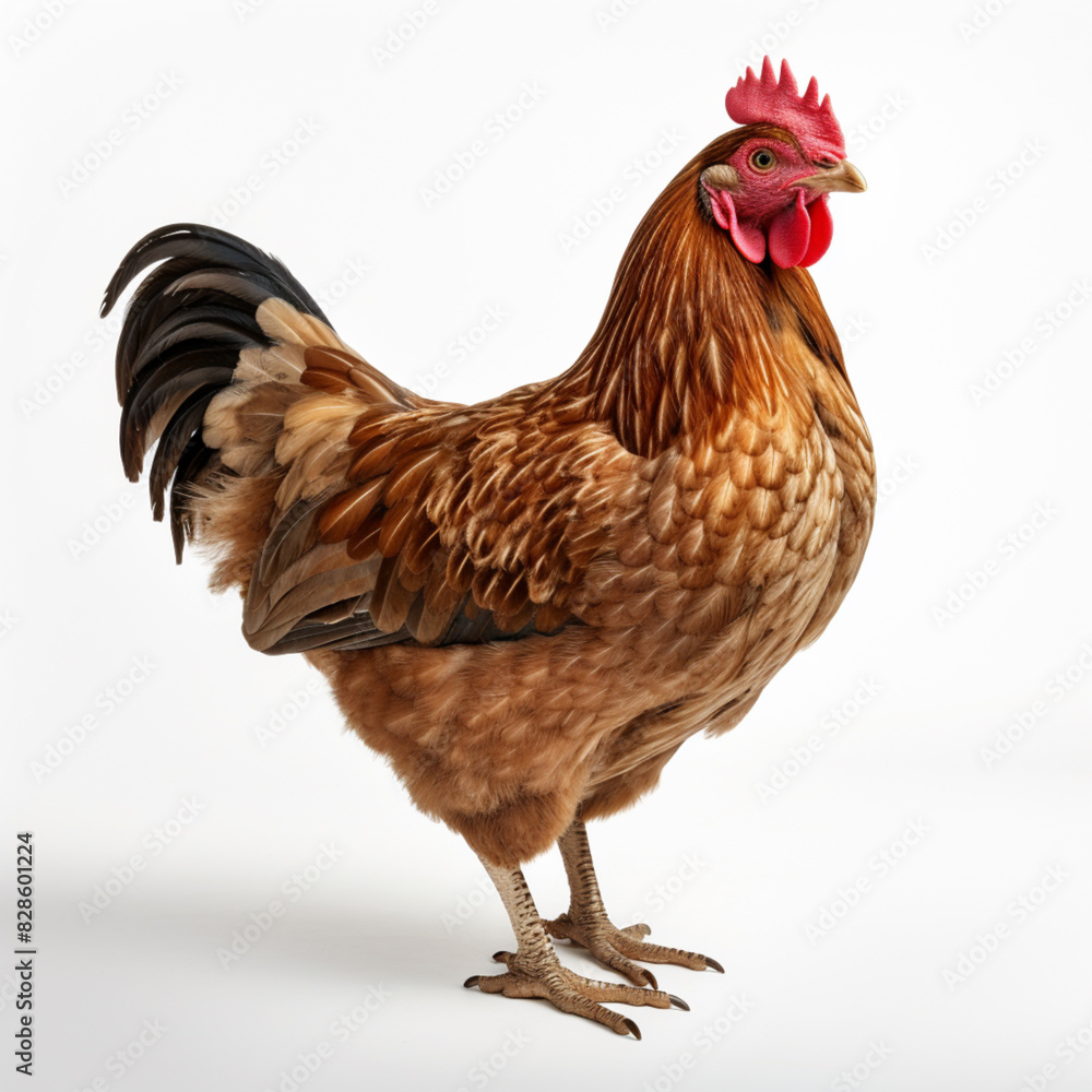 Fototapeta premium rooster and chicken AI generated
