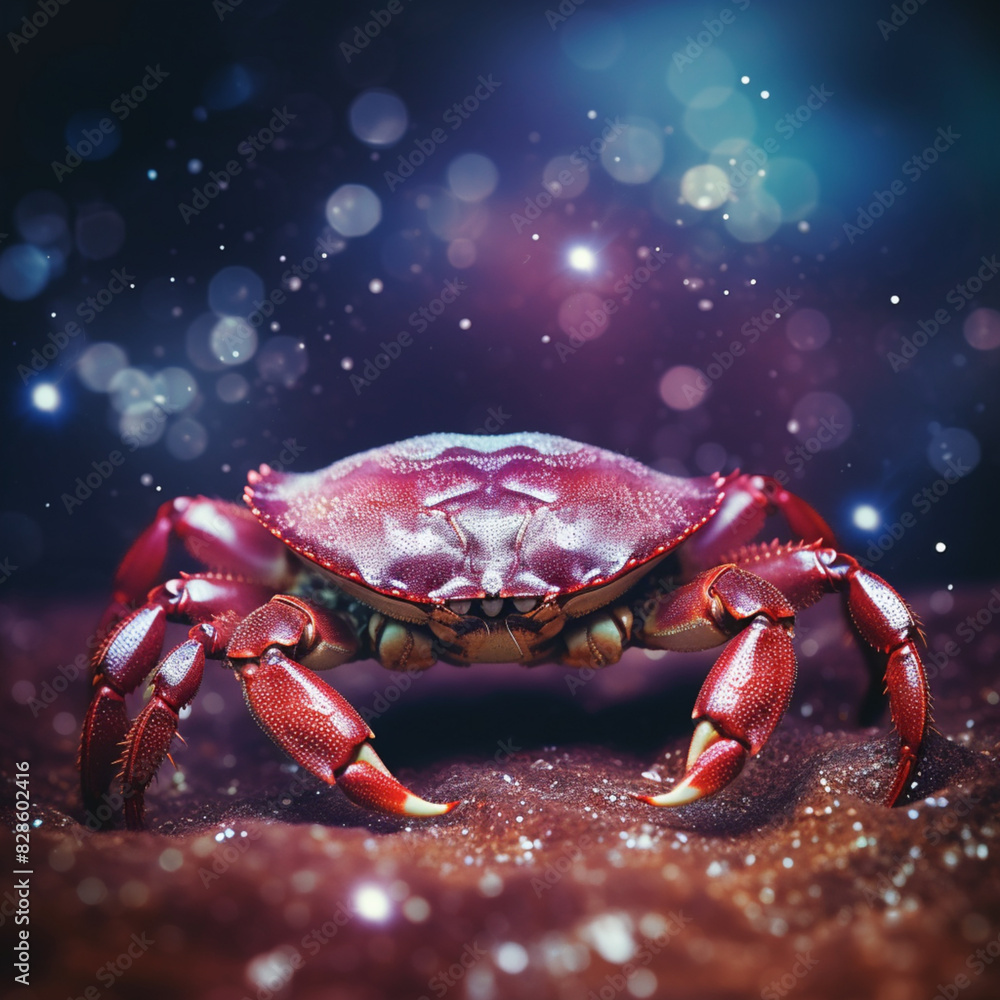 red crab on the beach generate by AI red crab on the beach generate by AI