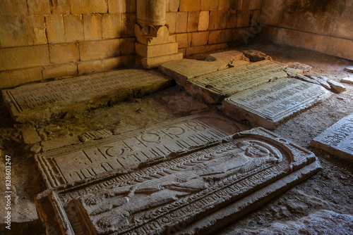 Interior of the Surb Karapet Church at the Noravank Monastery in Areni, Armenia. photo