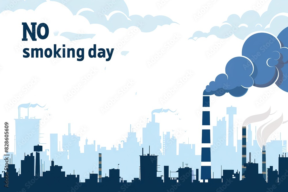Fototapeta premium World No Tobacco Day infographic background design.World No Smoking Day typographical design elements.May 31st World no tobacco day.No Smoking Day Awareness Idea Campaign