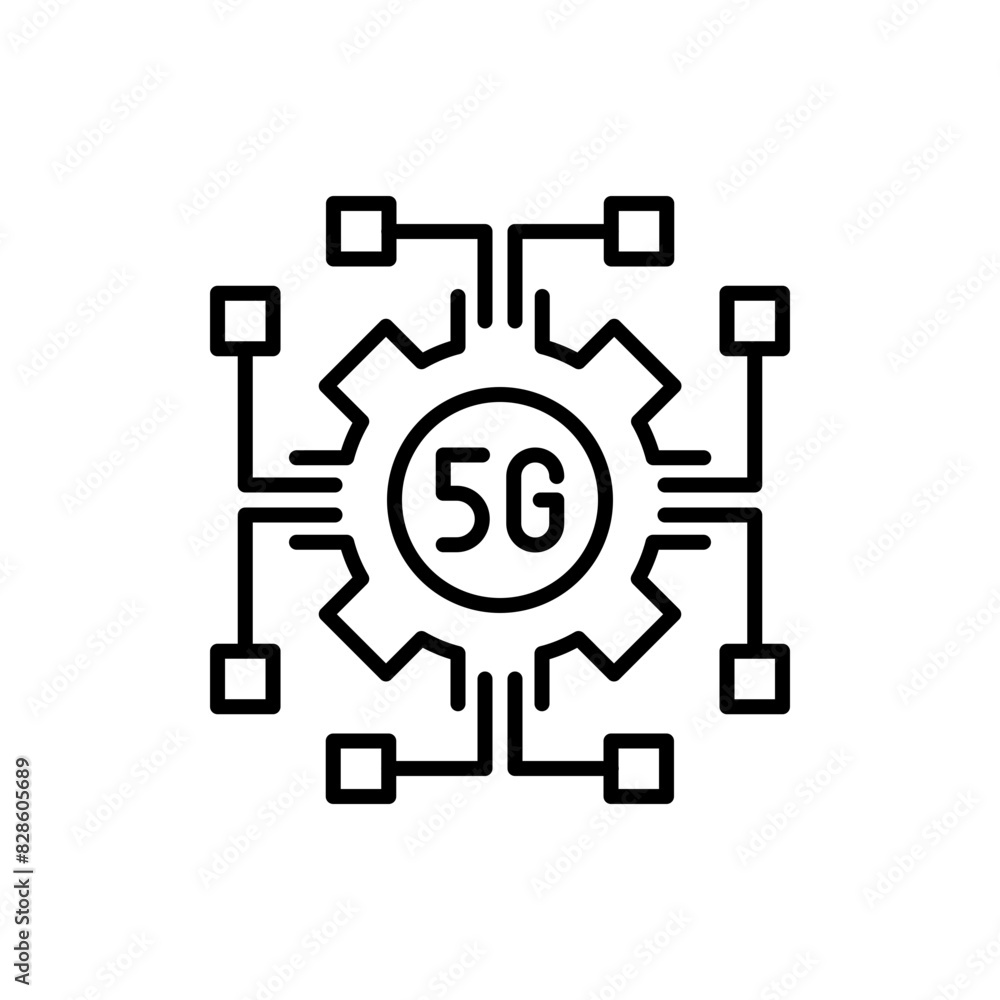 5G network outline icons, minimalist vector illustration ,simple transparent graphic element .Isolated on white background 5G network outline icons, minimalist vector illustration ,simple transparent graphic element .Isolated on white background