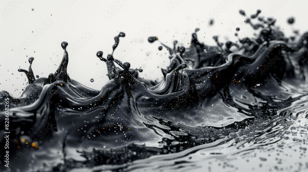 A dynamic scene of cascading water splashes colliding and intermingling in a captivating display of motion and energy A dynamic scene of cascading water splashes colliding and intermingling in a captivating display of motion and energy