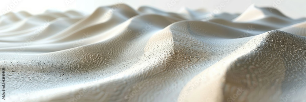Detailed close-up of a wavy surface with light reflecting off the curves
