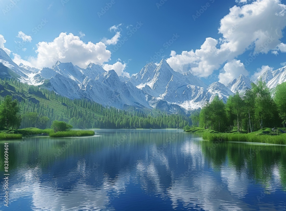 Mesmerizing Harmony of Mountains and Lakes Mesmerizing Harmony of Mountains and Lakes