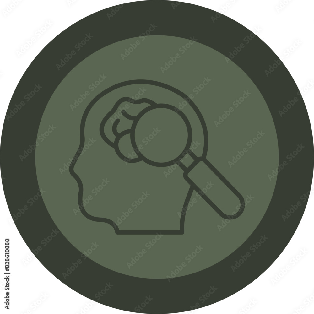 Self Exploration Line Green Circle Icon Self Exploration Line Green Circle Icon