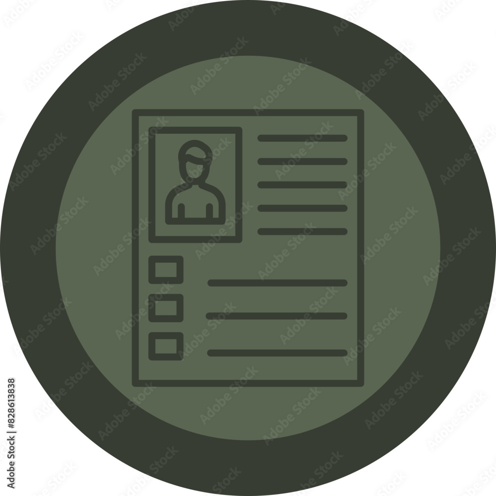 Curriculum Vitae Line Green Circle Icon Curriculum Vitae Line Green Circle Icon