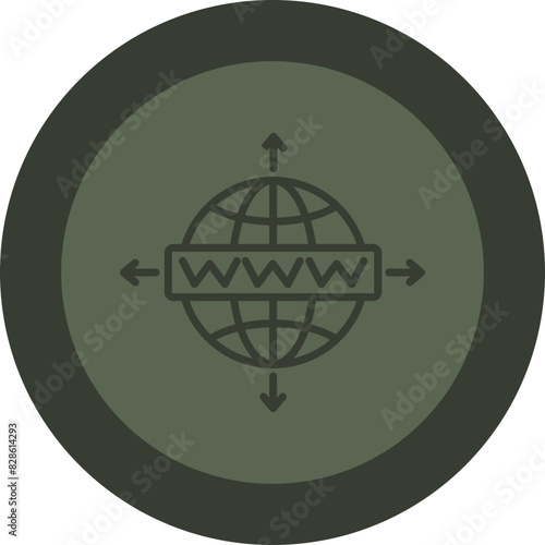 Browsing Line Green Circle Icon