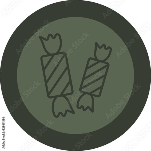 Candy Line Green Circle Icon