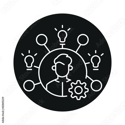Personality traits line black icon. Sign for web page, mobile app, button, logo