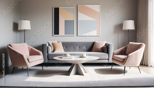 Wallpaper Mural Photo interior modern design room 3D illustration Torontodigital.ca