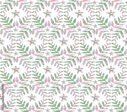 seamless pattern with multi flowers