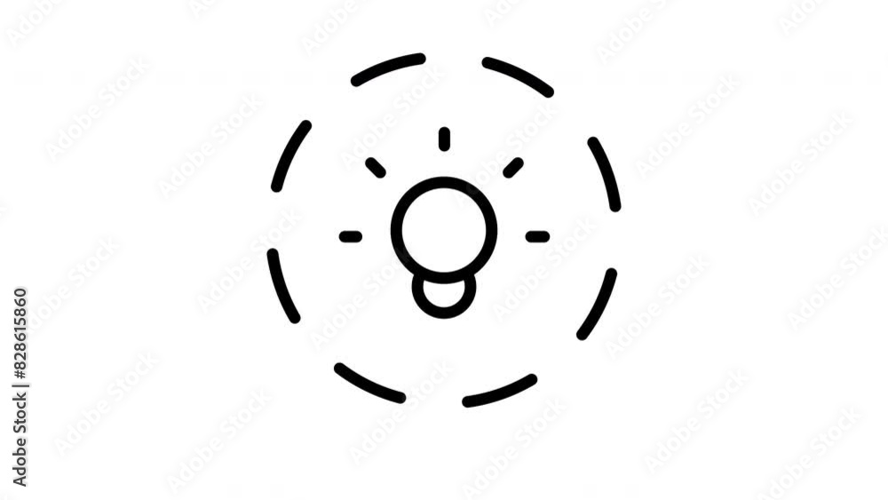 Animated light bulb in a circle suitable for energysaving concepts, innovative ideas, technology designs, and creative thinking in graphic design projects. Animated light bulb in a circle suitable for energysaving concepts, innovative ideas, technology designs, and creative thinking in graphic design projects.