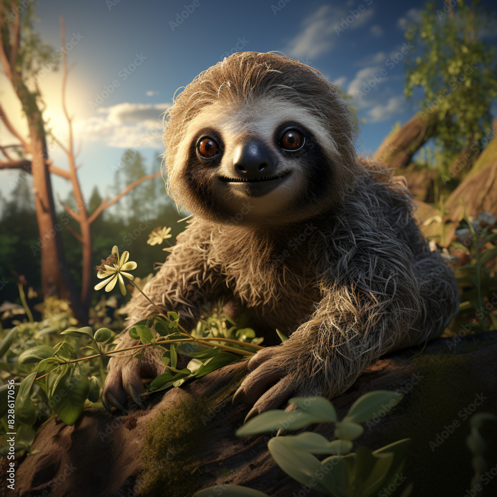 close up of a lemur generate by AI close up of a lemur generate by AI