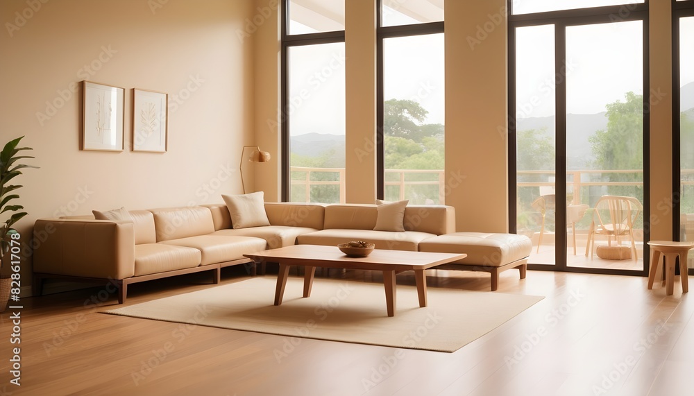 Photo interior modern design room 3D illustration Photo interior modern design room 3D illustration