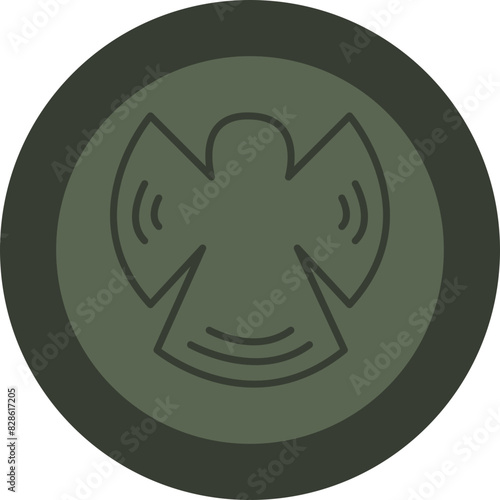 Angle Line Green Circle Icon