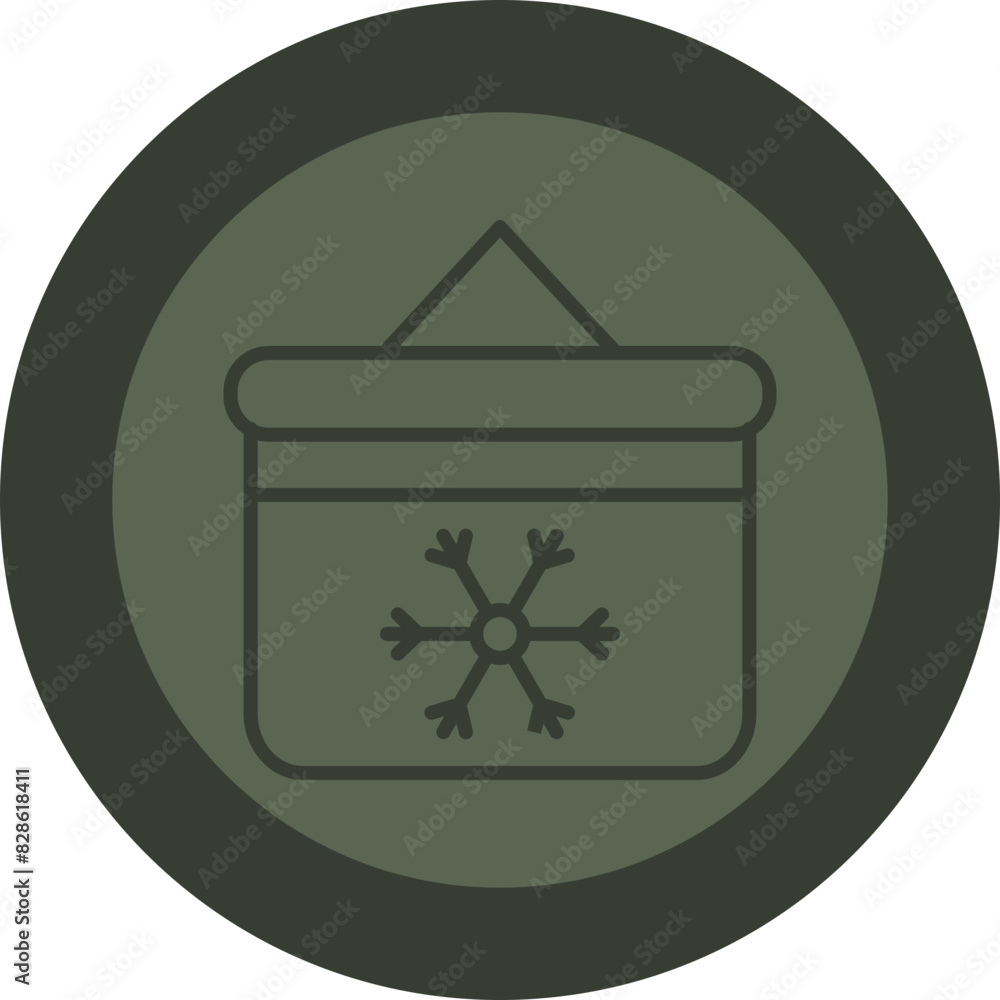 Ice box Line Green Circle Icon Ice box Line Green Circle Icon