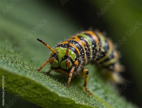 macro of a caterpillar
