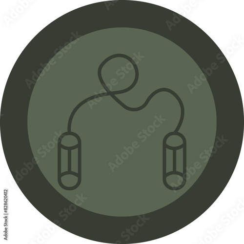 Skipping Line Green Circle Icon