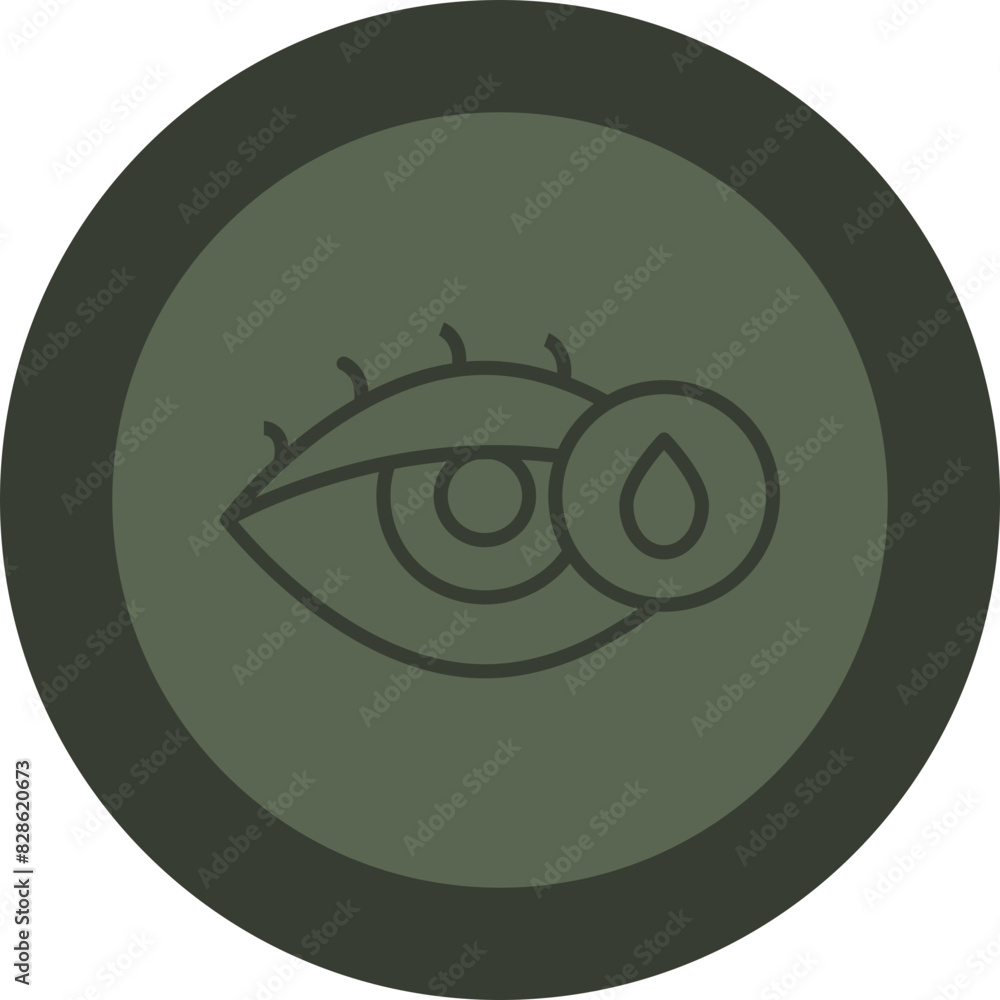 Dropper Line Green Circle Icon Dropper Line Green Circle Icon