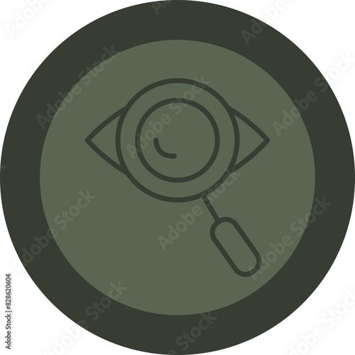 Private Detective Line Green Circle Icon